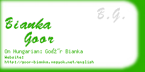 bianka goor business card